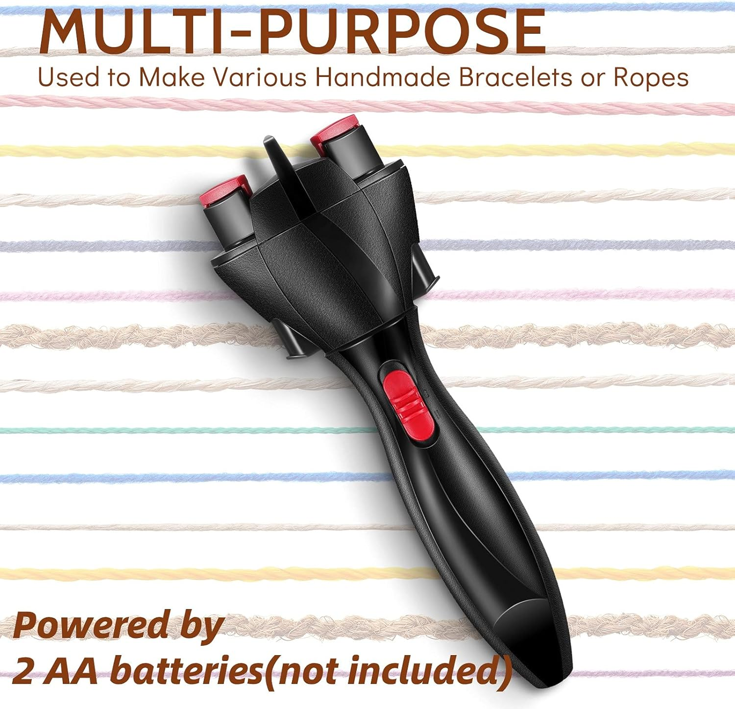 Automatic Hair Braider with 800 Mini Rubber Bands, Tail Comb & Electronic Braiding Machine - Roller Styling Tool for Tangling (Black)