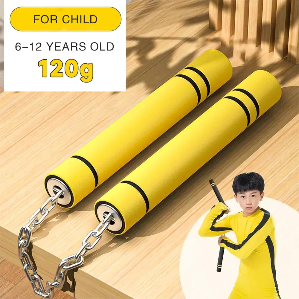 Foam Nunchakus Martial Arts Foam Training Practice Nunchucks with Steel Chain for Beginners and Kids image number 4