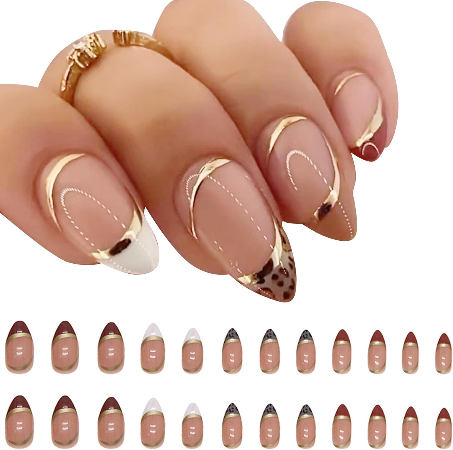 Women&rsquo;S Press on Nails with Glue &ndash; 24PCS Full Cover Fake Nail Tips Set, DIY Nails Art Decoration for Women