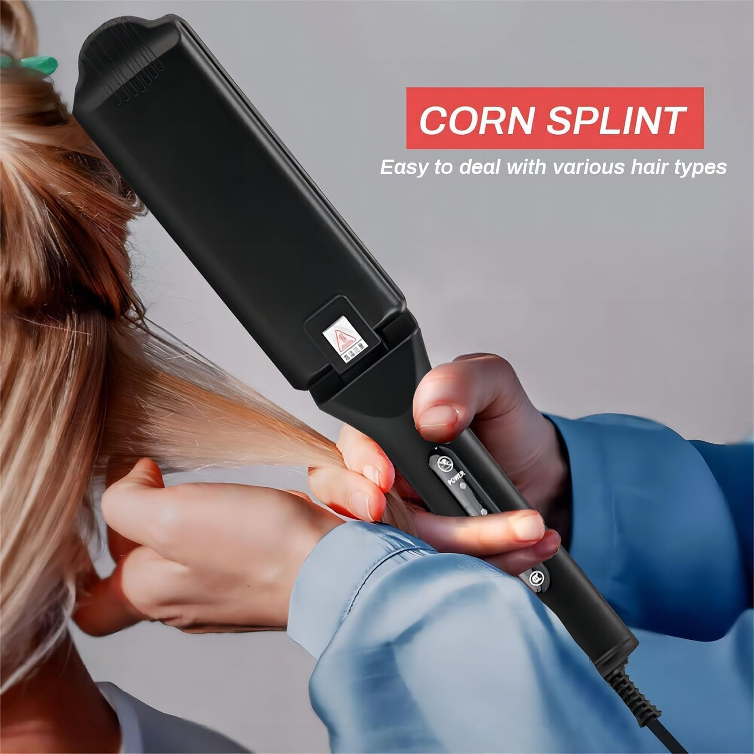Corrugated Iron Hair Corrugation Anti-Scald Hair Crimper Irons Fluffy Wave Iron Width Plate Styling Tools 110-220 V image number 4