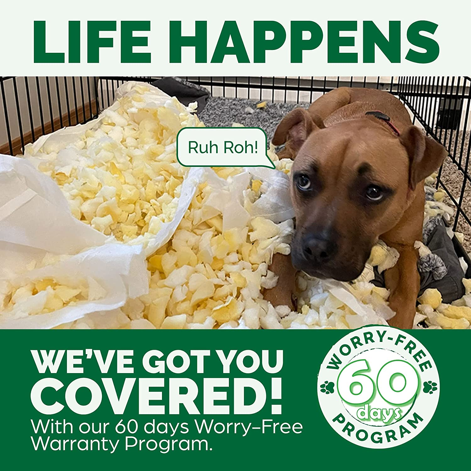 Furhaven Quilted Sofa-Style Dog Bed Replacement Cover - Coffee, Large image number 3