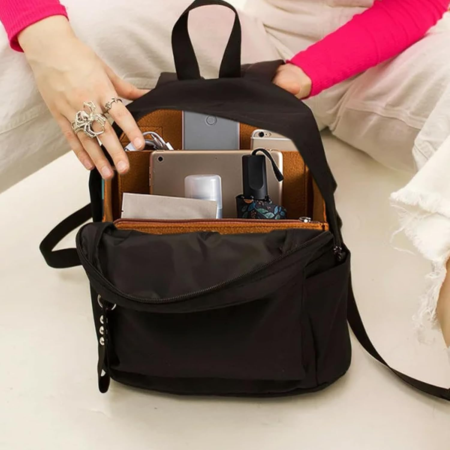 Backpack Organizer, Bag Organizer, Backpack Insert Wallet Organizer - Lightweight Backpack Organizer Liner, Large Bag Organizer with Multi Pockets for Adults and Kids image number 3