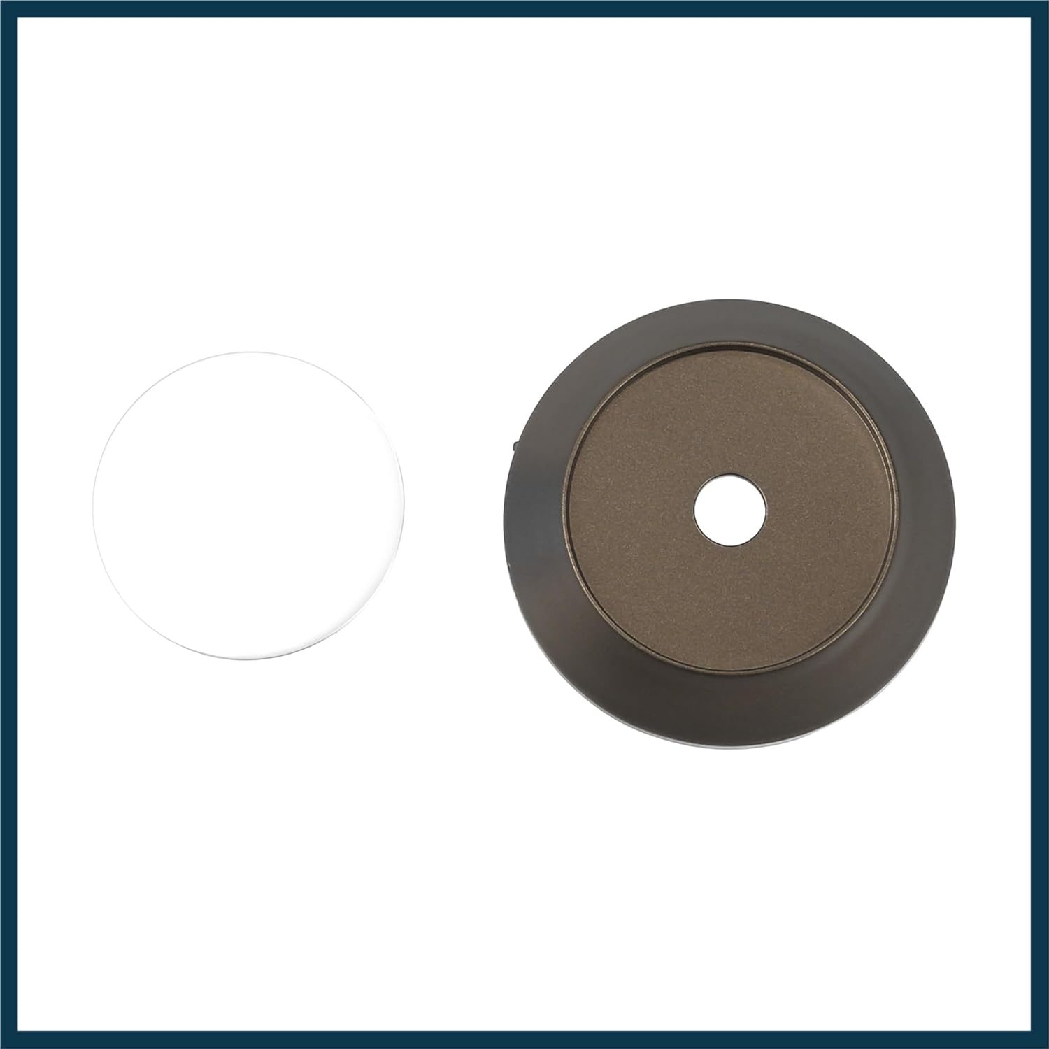 TUCKBOLD 65Mm Dia Car Wheel Center Hub Caps Bronze Tone White - 4 Pcs Automotive Parts