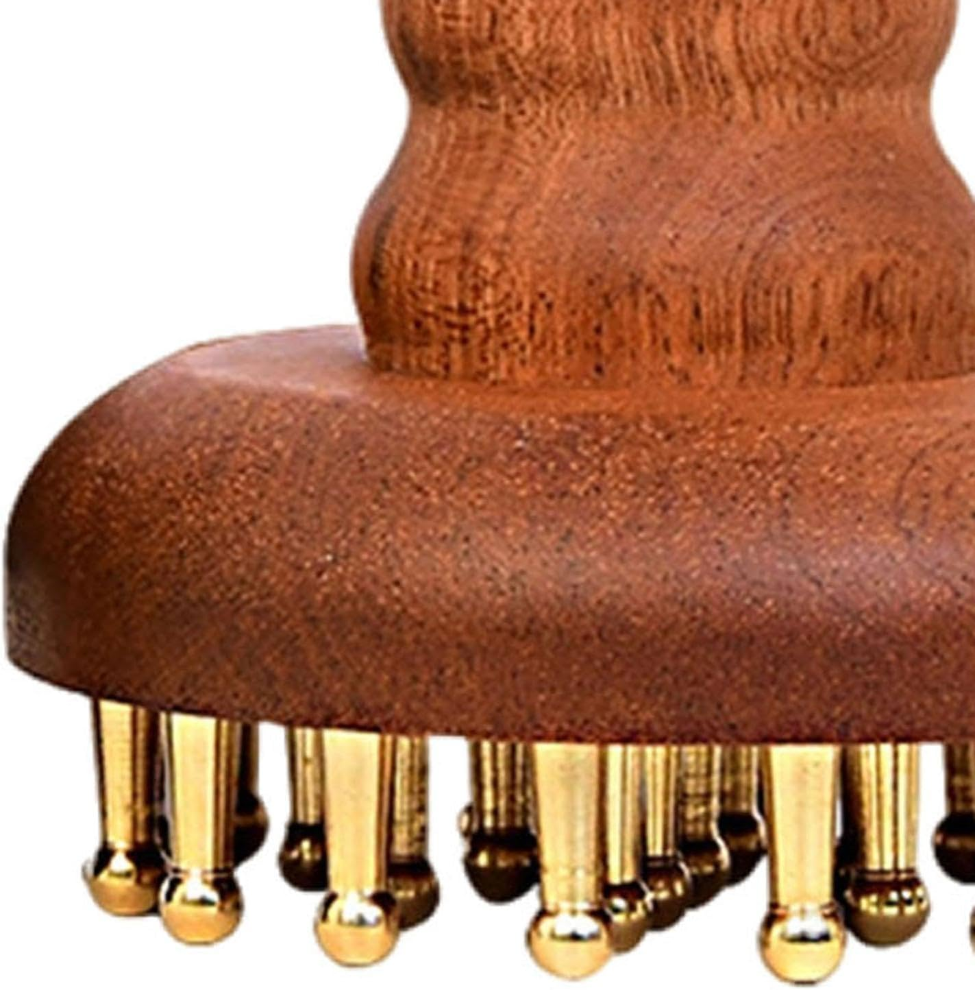 Hzskjyt Wooden Massage Body Brush 29 Brass Tooth Deep Tissue Women Men Gift Portable image number 3