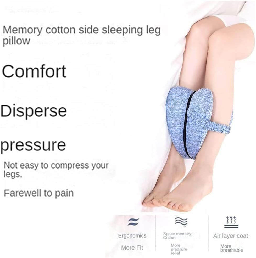Leg Alignment Pillow, Hip and Back Pain Relief, Side Sleeper Support (Blue) image number 1