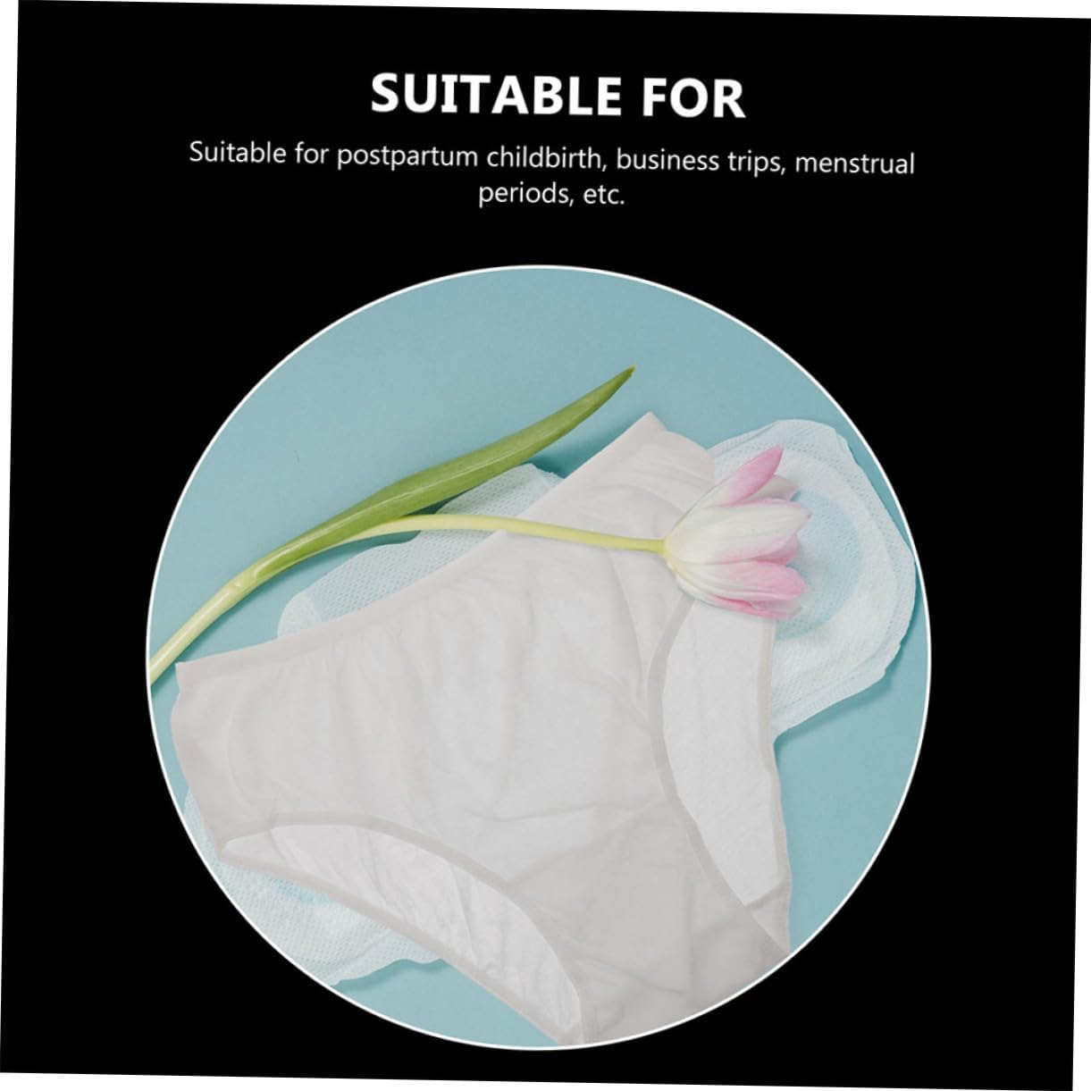 5Pcs Disposable Female Briefs XXXL Cotton Maternity Underwear Lightweight Breathable Postpartum Panties for Travel and Confinement Care White