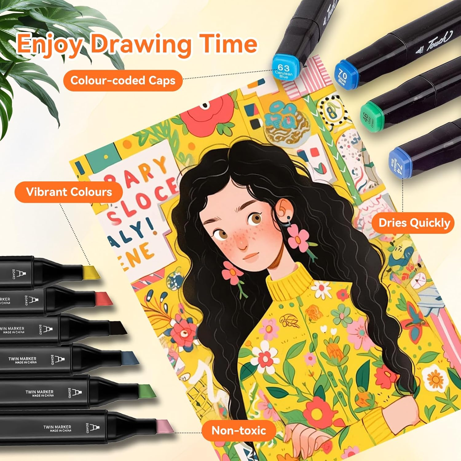 262 Colours Dual Tips Art Markers, Fine & Broad Chisel Tip Alcohol Based Permanent Colouring Markers Drawing Pens for Kids Adults Artist Calligraphy Sketching Bullet Journal