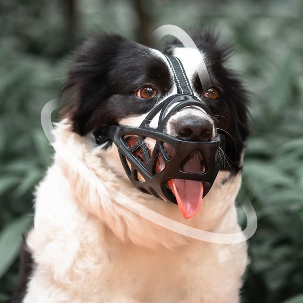 NALEINING Dog Muzzle, Professional Muzzle for Dogs, Anti-Bite and Anti-Bark, Allows Drinking and Panting (Large,Black) image number 1