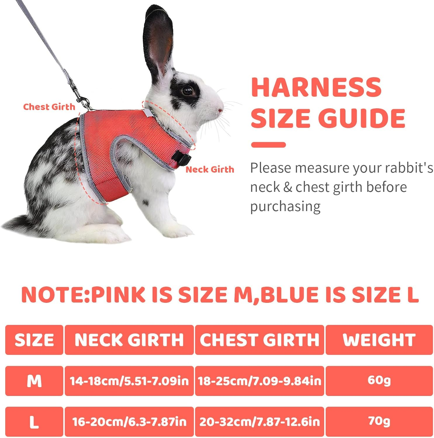 Dokeno Cat Harness, Cat Vest with Lead, Escape Proof Dog Harness, Pet Chest Strap, Universal Soft Harness, Rabbit Lead, Safety Harness for Kittens, Rabbits, Small Pets, Blue image number 1
