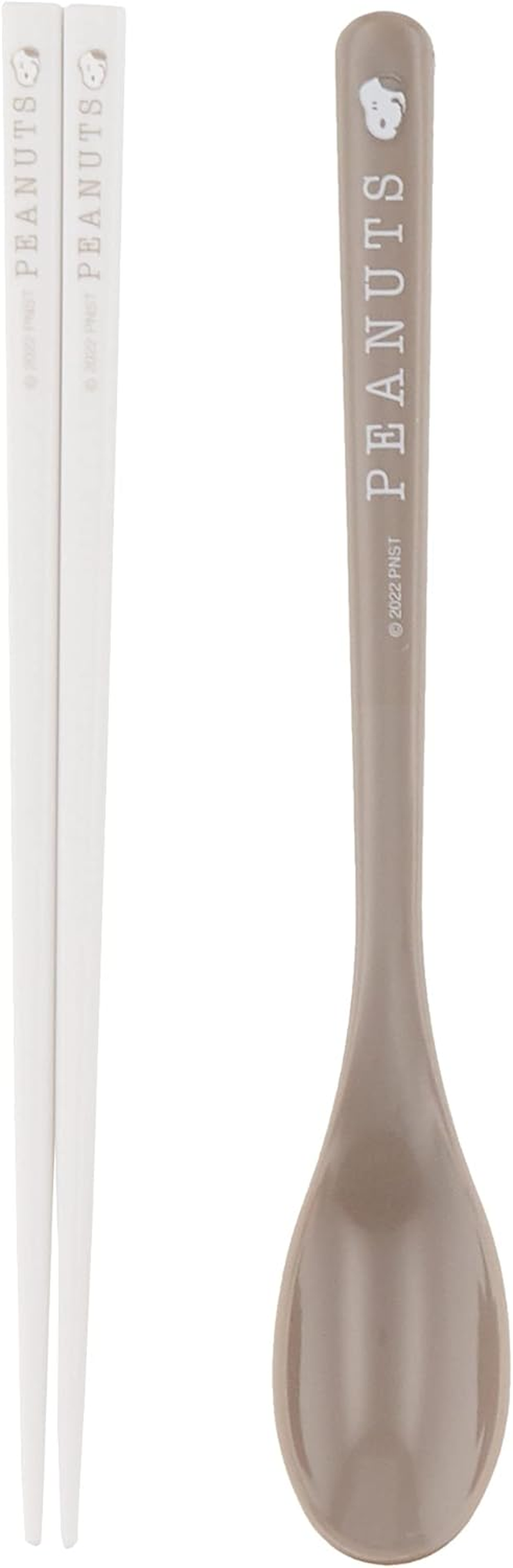 OSK CT-27 Peanuts Everyday Cutlery Set, Snoopy Pull Lid Combi, Chopsticks, 7.1 Inches (18 Cm), Spoon, Made in Japan, Dishwasher Safe, No Crunching, Sliding, Easy to Use, Stylish, Cute, Unisex, Kids, image number 2