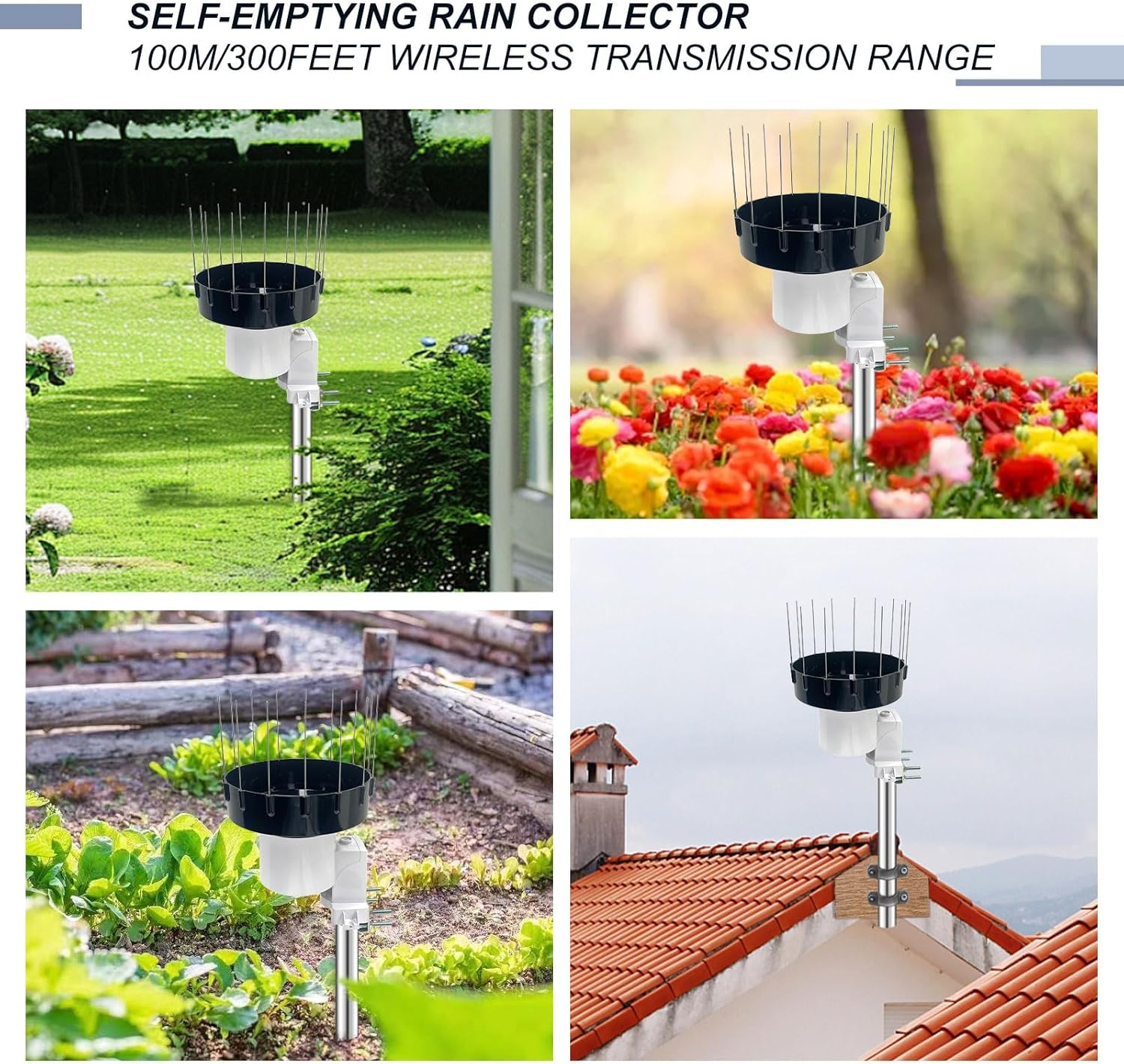 ECOWITT WH5360CH Rain Gauge, Includes WH40H Rain Collector Sensor and Indoor Display Console, 433 Mhz image number 3