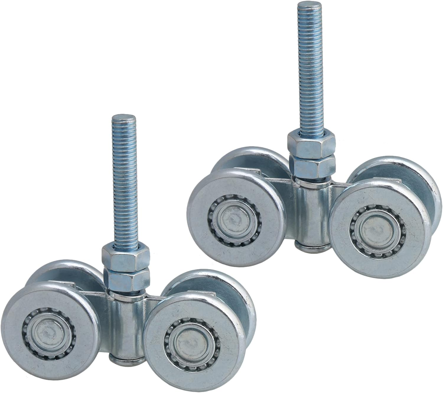 BQLZR Steel Double Wheel Rail Hanging Trolley Barn Door Track Rollers H3-3 Pack of 2 image number 4