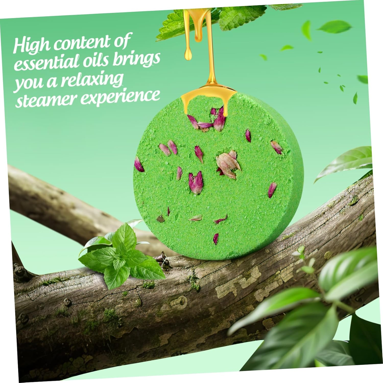 MERRYHAPY Natural Women Shower Tablet Aroma Tablets 8Pcs 5.6Cm round Creative Unique Design Relieve Fatigue Uniform Dissolution Suitable for Bathing and Soak Feet image number 3