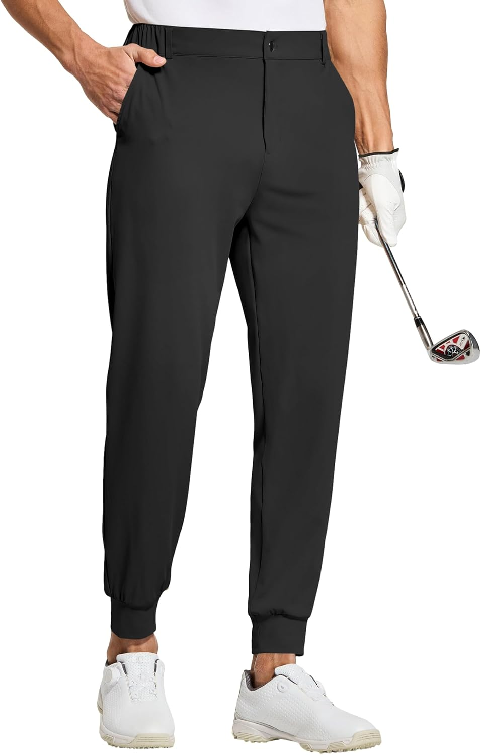 WILLIT Men'S Golf Joggers Pants Stretch Slim Fit Work Dress Pants Quick Dry Athletic Pants with Pockets