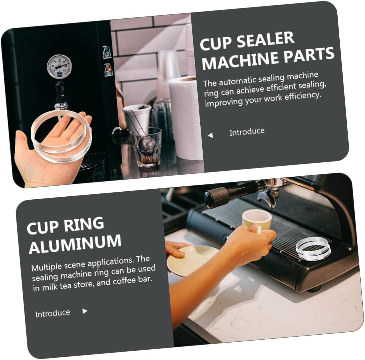 GLEAVI Aluminum Cup Sealer Ring for Automatic Milk Tea and Coffee Sealing Machines Removable Washable Sealing Collar in Beverage Shops image number 1