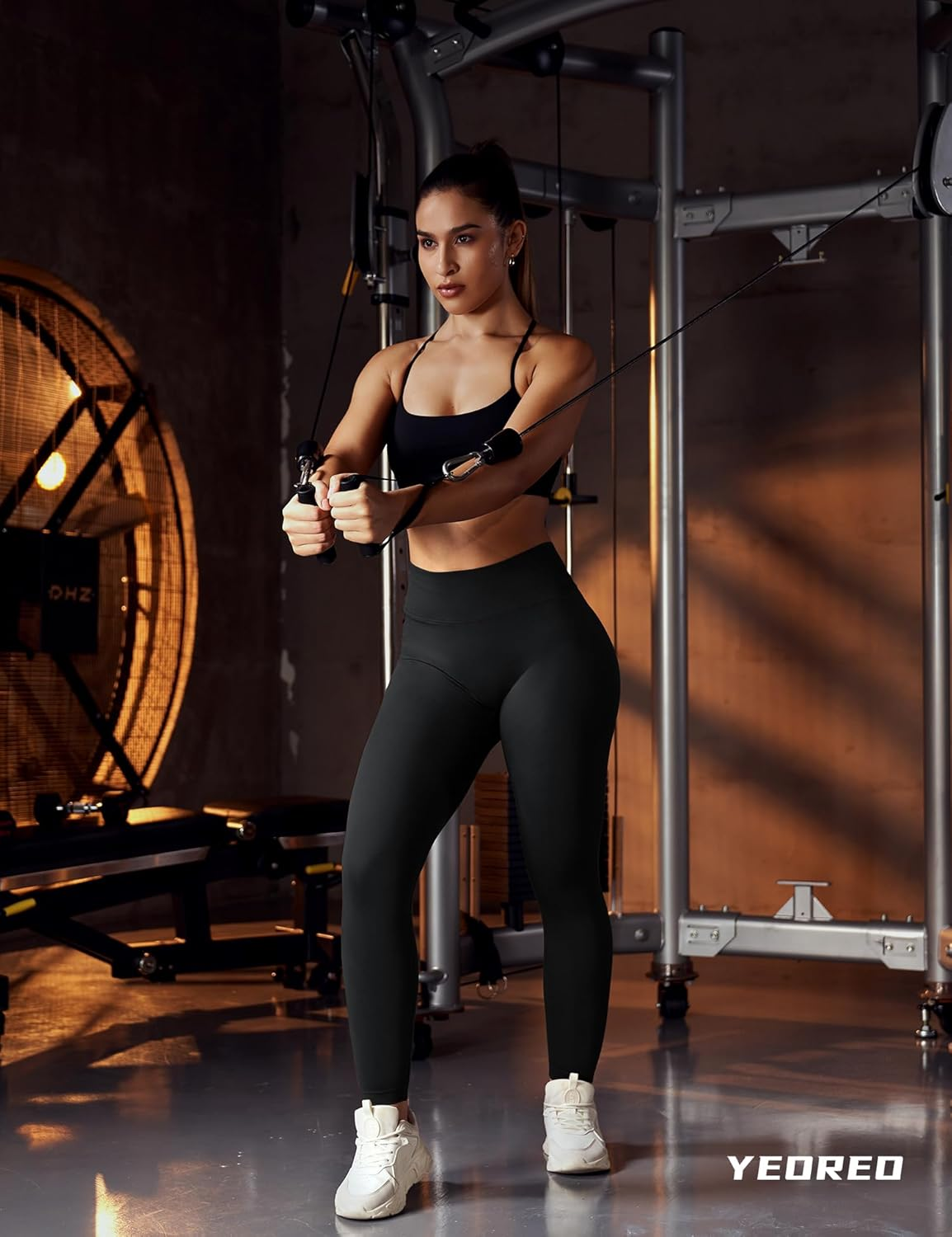 YEOREO Liz Scrunch Workout Leggings for Women High Waisted Butt Lifting V Back Waist Seamless Gym Yoga Leggings image number 6