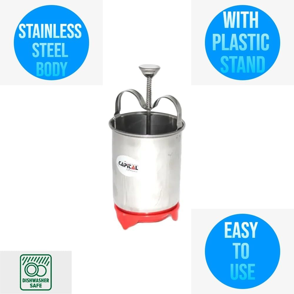 Donut Maker Dispenser Dropper Stainless Steel DONUTS, Doughnuts MAKER & Stand Manual Dispenser with Press Handle image number 3