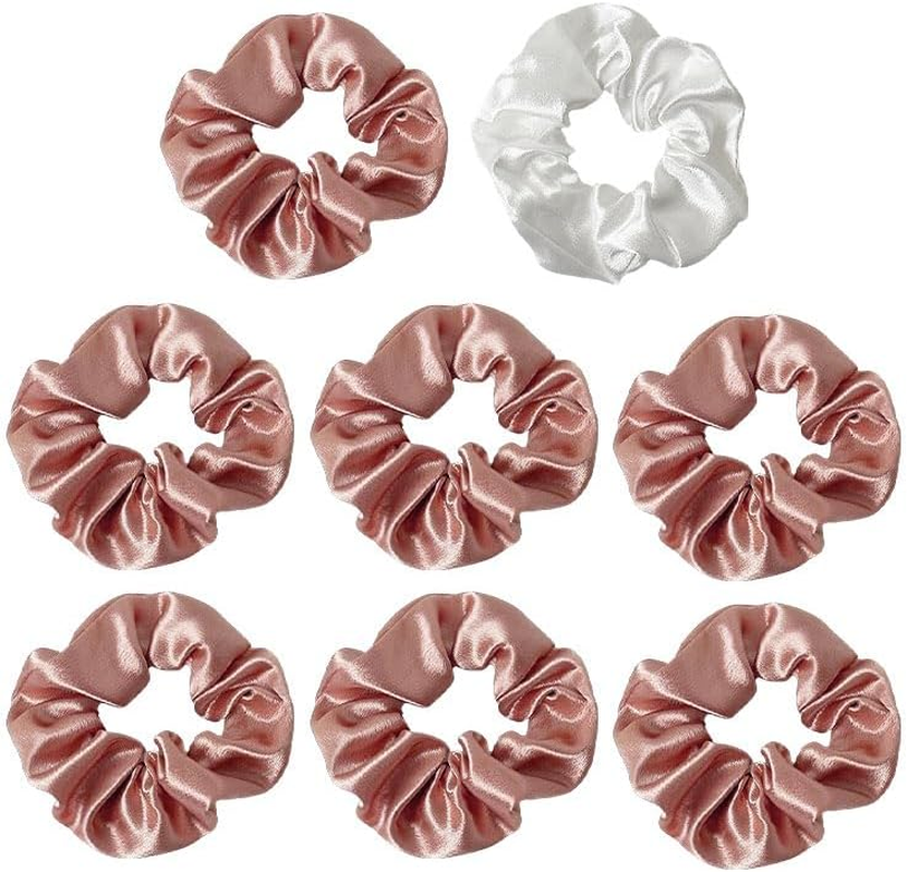 8 Piece Satin Scrunchies Set image number 2