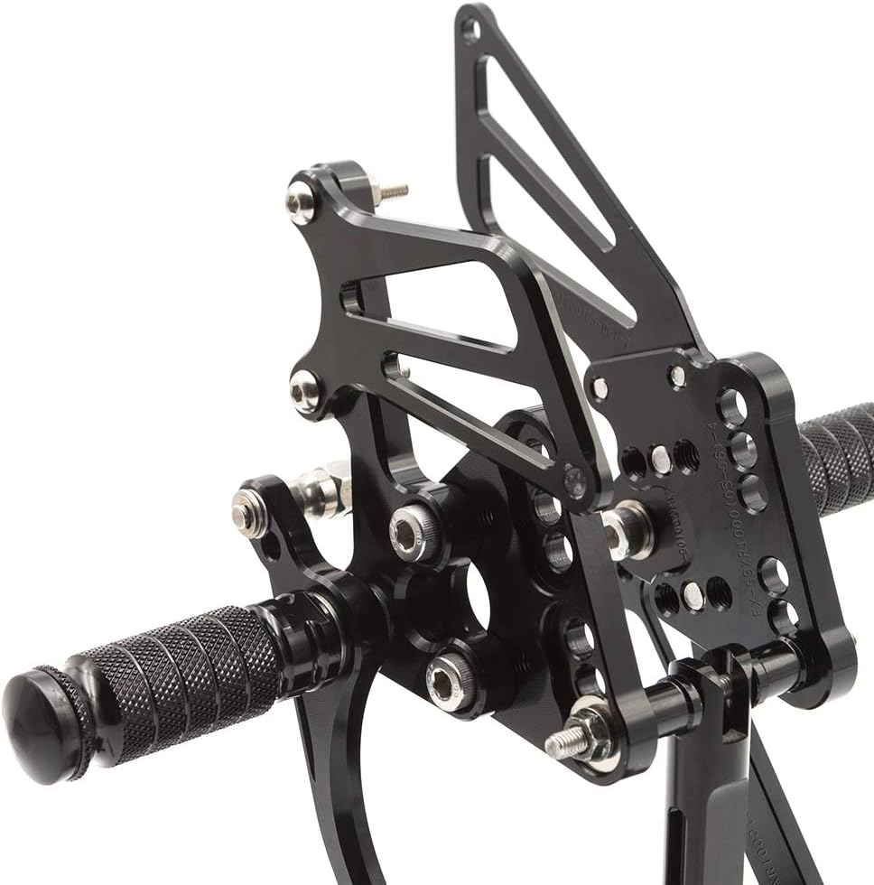 FXCNC CNC K5 K6 Billet Adjustable Motorcycle Rearset Foot Pegs Rear Set Footrests Compatible with GSXR1000 GSX-R1000 2005 2006 image number 4
