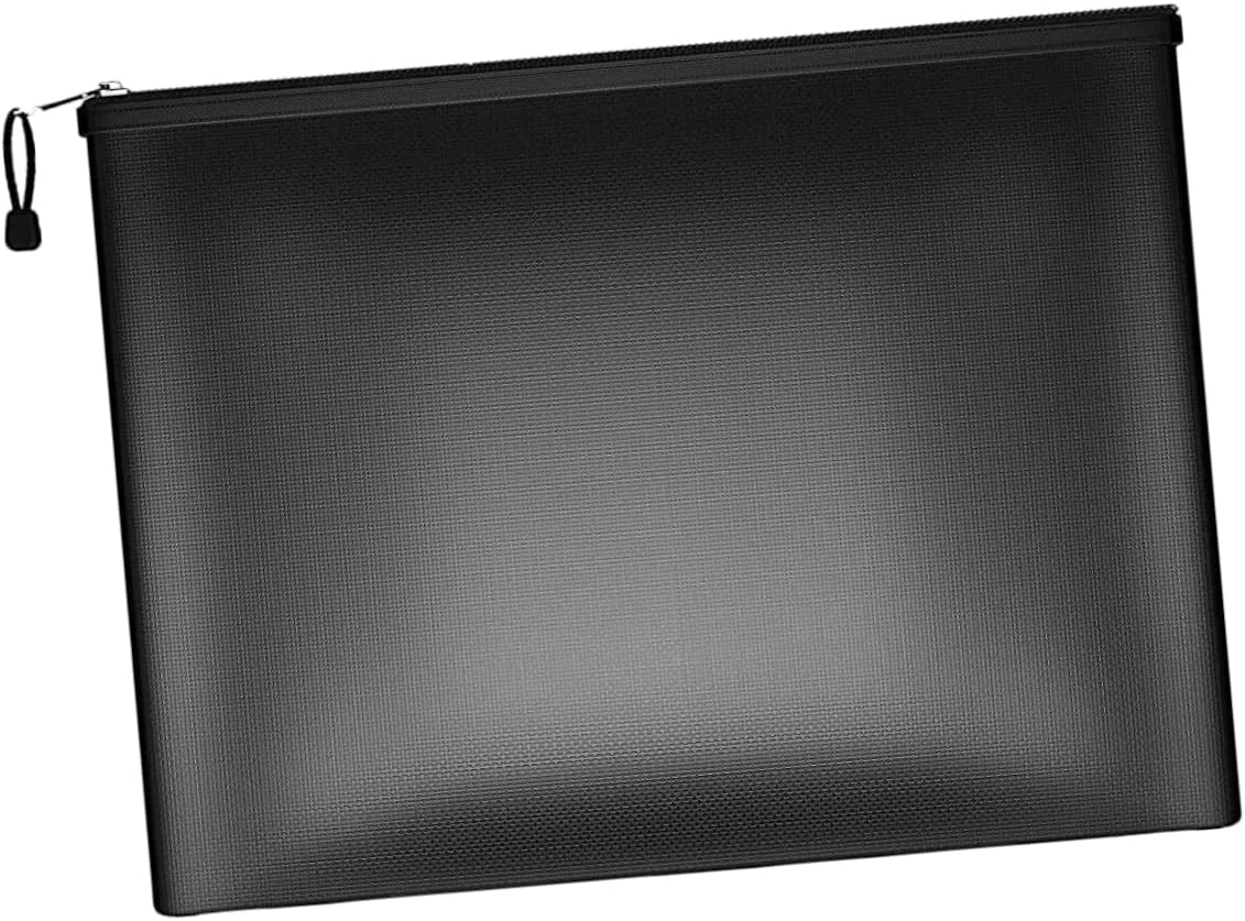 SOPOTUTU Fireproof and Document Bag for Important Documents Zippered Money Bag Metal Closure for Home Office File Storage image number 4