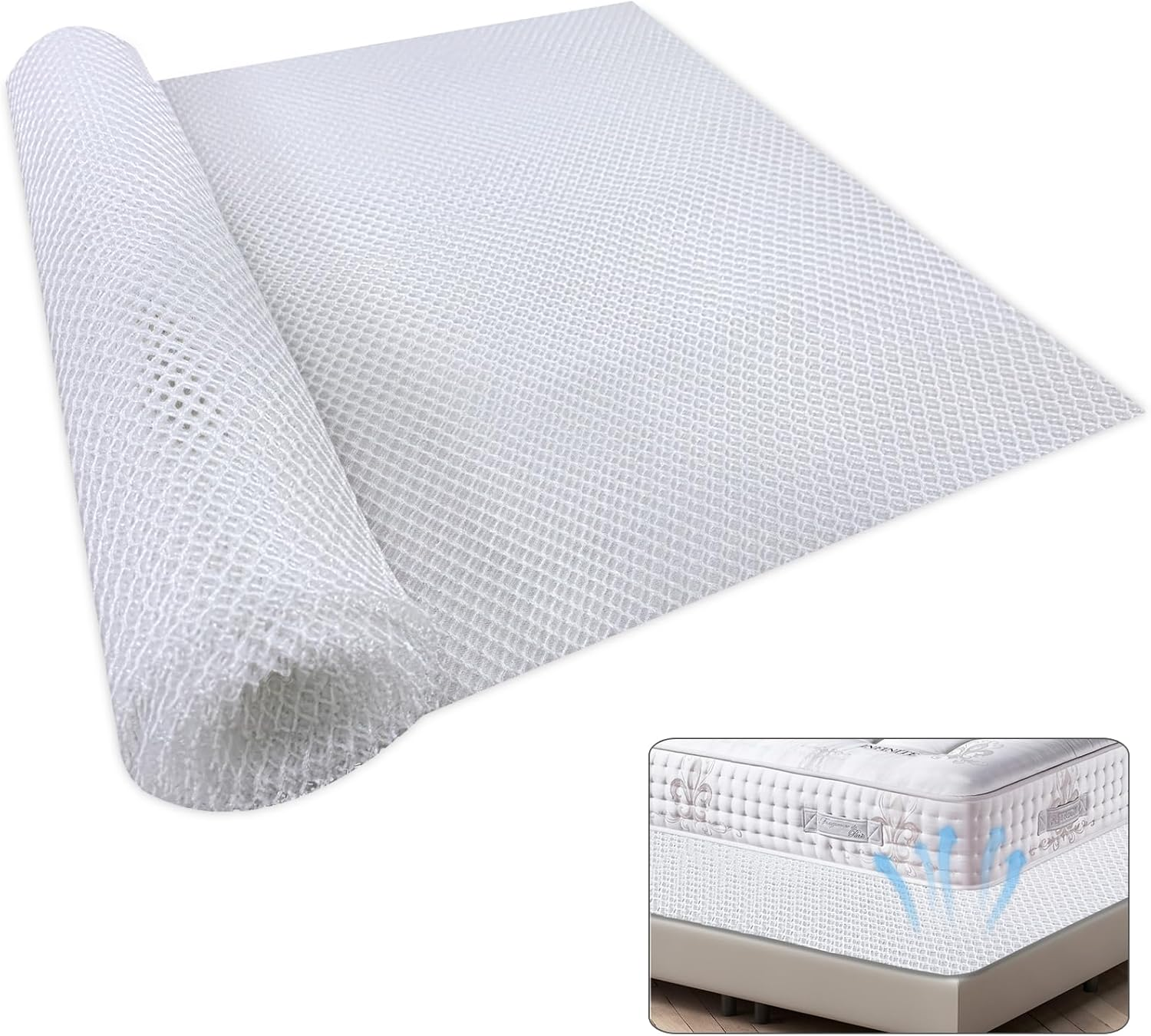 Esme L&H Mattress Underlay RV Ventilated Mattress, Super Breathable 3D Mesh Fabric Mattress Underlay for Standard Queen (60 * 80 In) image number 1