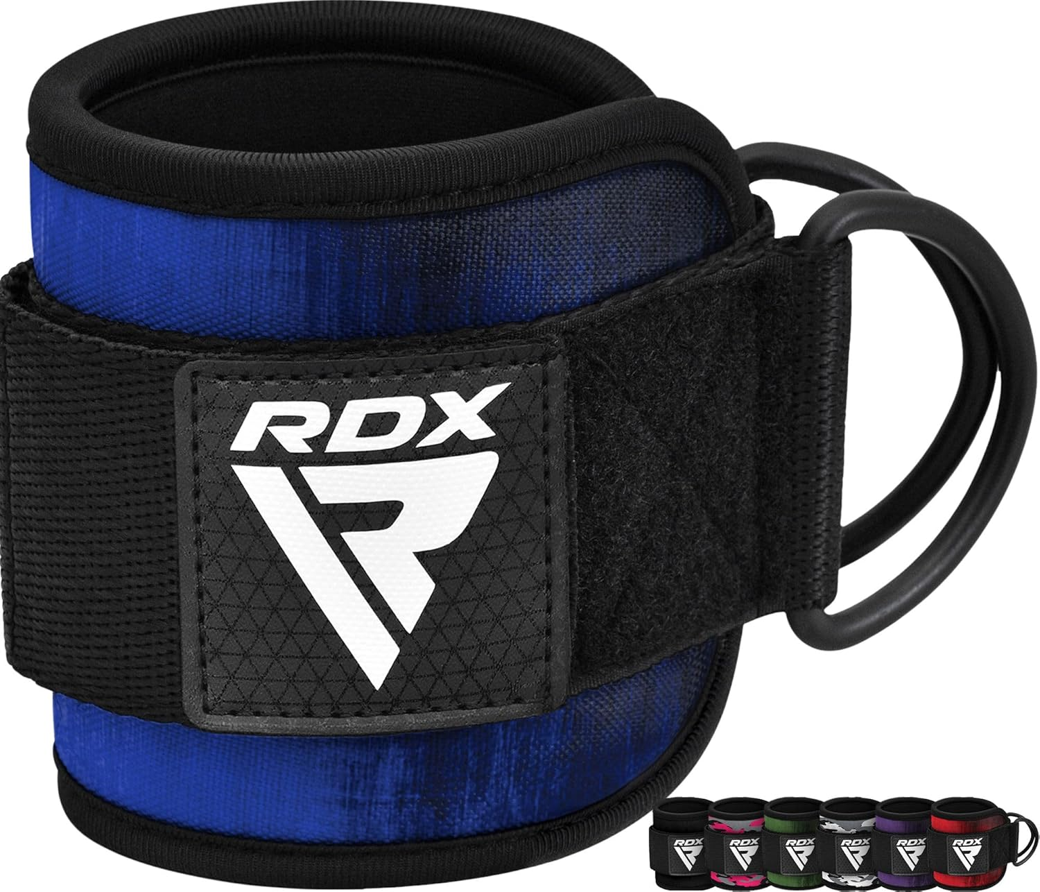 RDX Ankle Straps for Cable Machines Resistance Bands Attachment, 7Mm Neoprene Padded 10&rdquo;X4&rdquo;, Gym Wrist Cuff Women Men Home Fitness, Weight Lifting D-Ring Booty Leg Workout Curls Kickbacks Hip Abductor