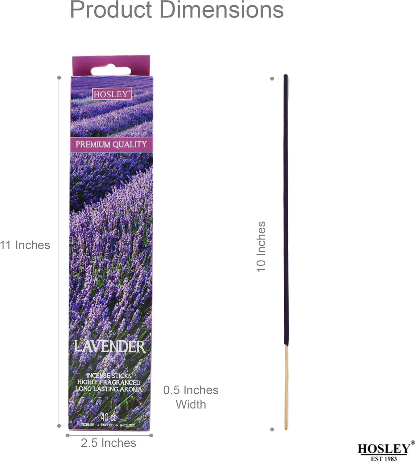 Hosley&reg; 240 Pack of Lavender Fragrance Incense Stick Infused with Essential Oils - Ideal for Wedding, Events, Aromatherapy, Spa, Reiki, Meditation image number 4