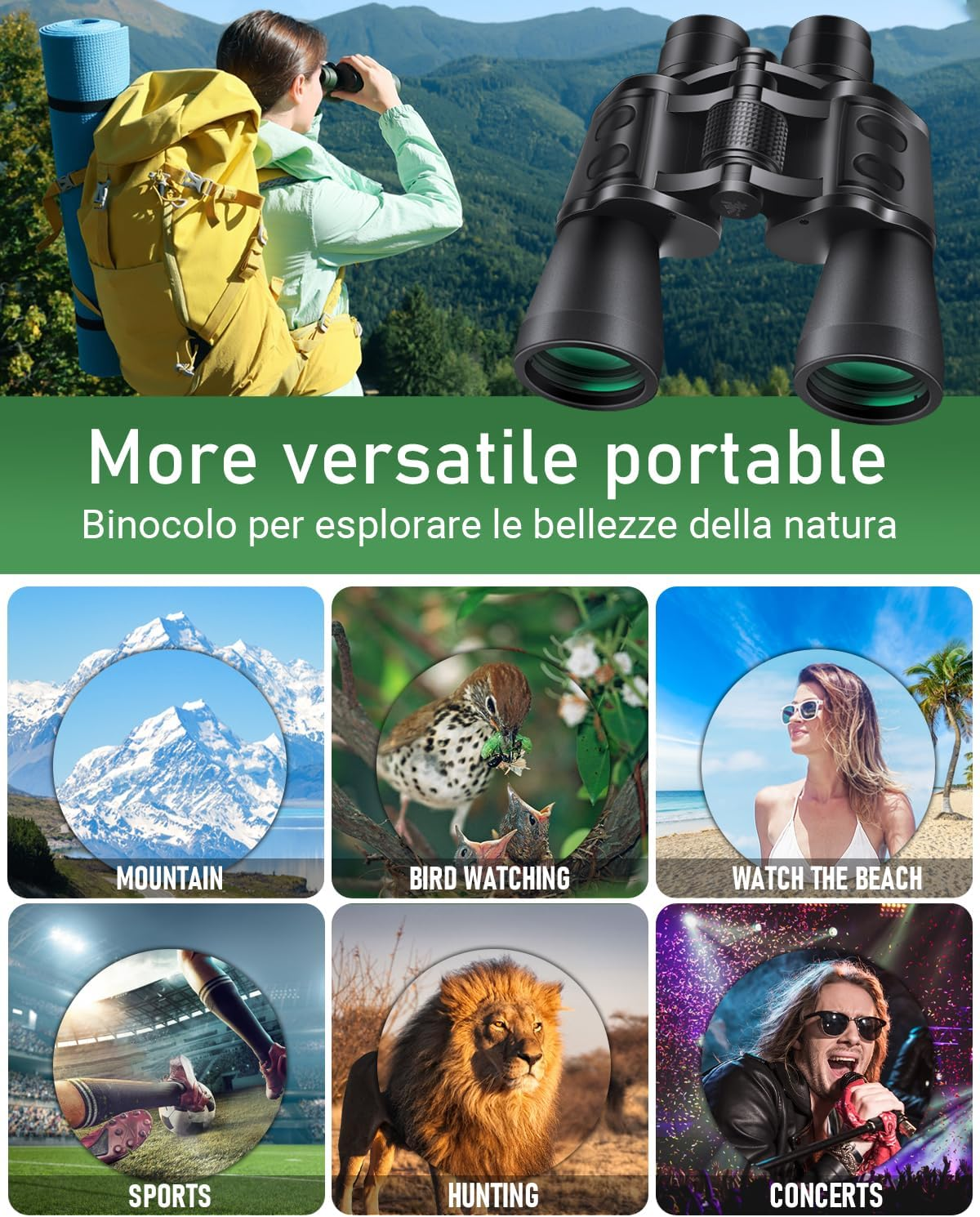 Binoculars for Outdoor Activities and Nature Viewing (20X50) image number 2