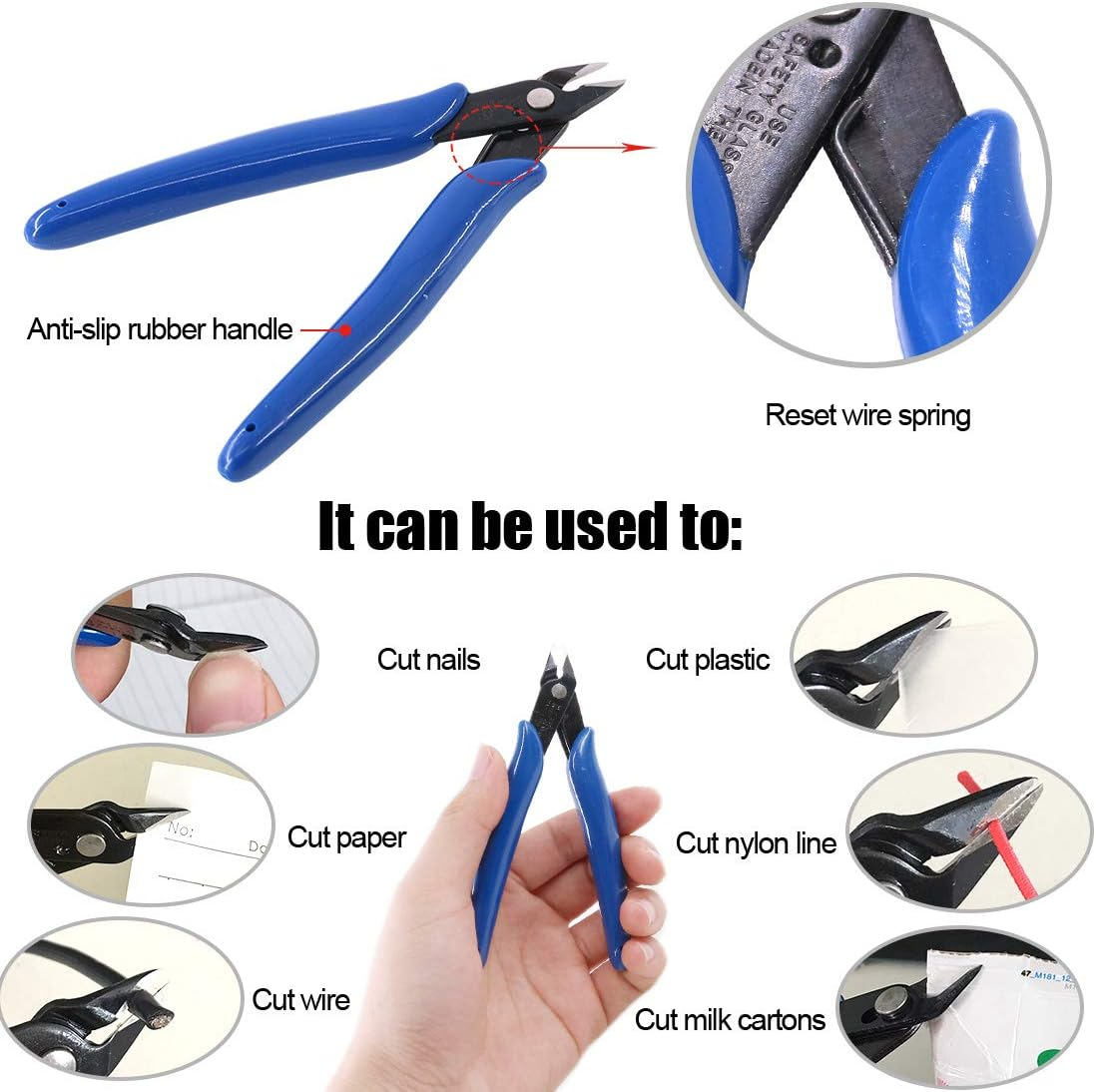 Glarks Coax Coaxial BNC Professional Crimping Tool with RG59 Coax Connector and Round/Flat UTP Cat5 Cat6 Wire Stripper and Wire Cable Cutter for RG55 RG58 RG59 RG62 5 6 21 140 141 142 image number 1