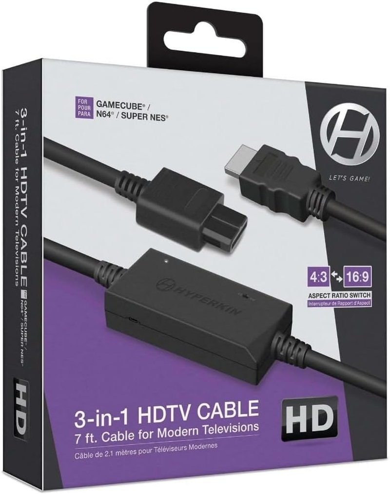 Hyperkin 3 in 1 HDTV Cable for Super NES / N64 / Gamecube image number 5