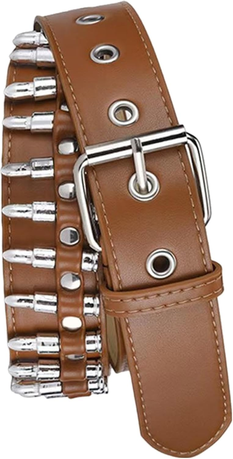 Rronnoy PU Leather Punk Belt for Women - PU Leather Black Women'S Waist Belt | Soft Feel Leather Punk Waist Belt for Party, Nightclub, Daily Wear, and Dating