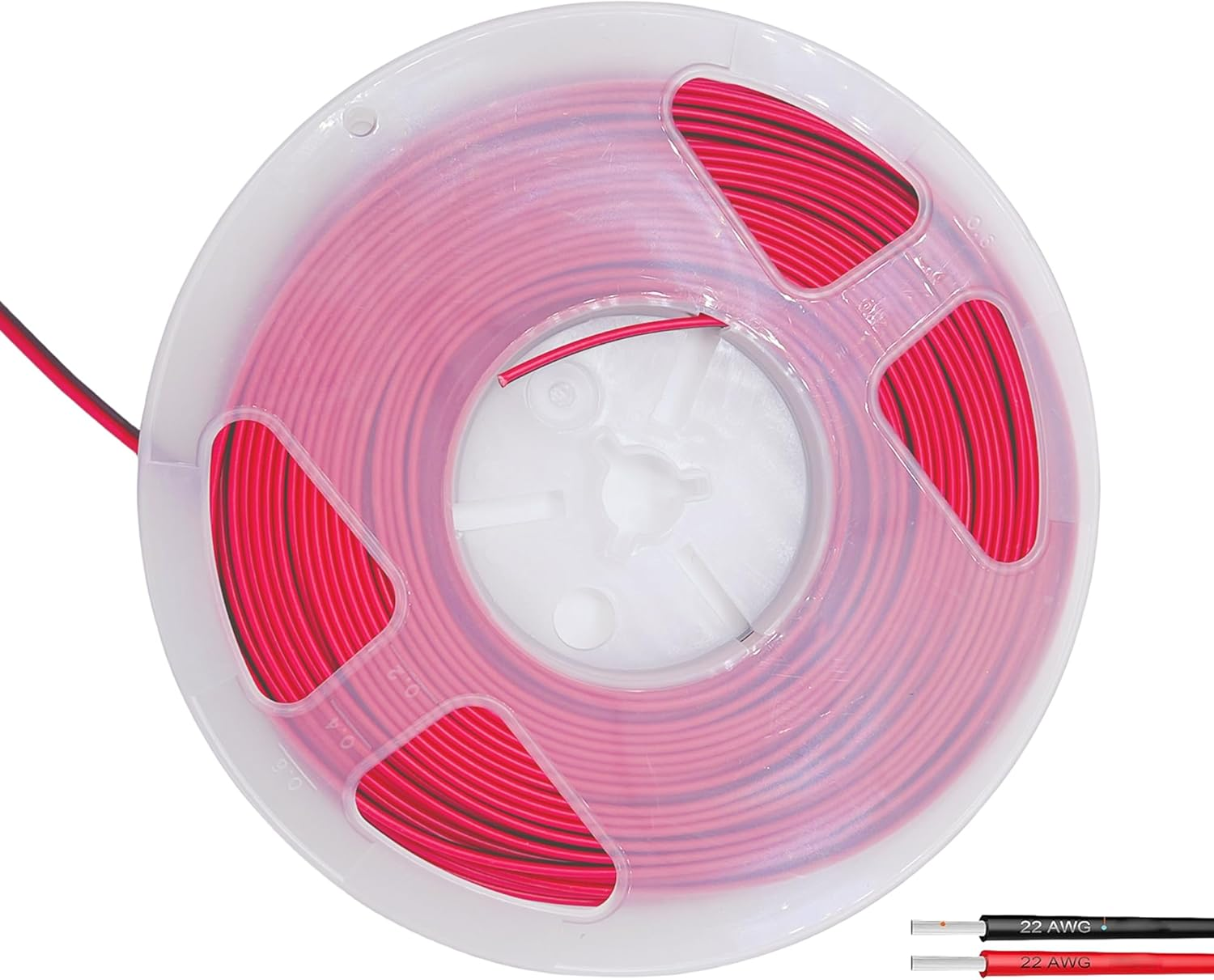 Clearhill 10M/32.8FT 22AWG Electrical Wire,2 Pin Black Red Wire Cable,Extension Wire Cable,For 12V/24V DC Cable for Led Strips Single Colour