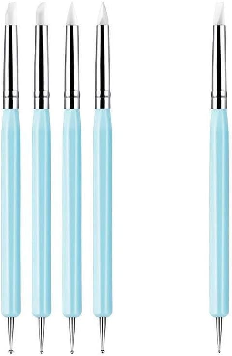 5PCS Double Ended Dotting Brushes for Nail Art &ndash; Professional Nail Art Brushes Set with Fine Tips for Gel, Acrylic for Home and Salon Use(Kit,5Pcs) image number 2