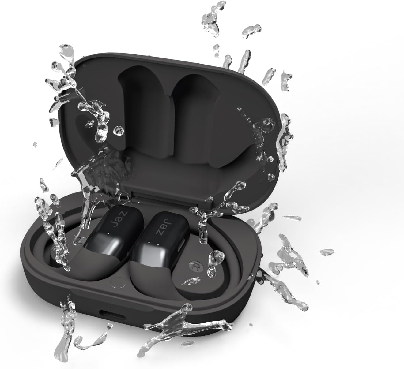 JAZ Air Blaze Sport OWS True Wireless Stereo Headphones Charging Case HD Microphone Built-In Headband Touch Control Iphone Android 21 Hours image number 1