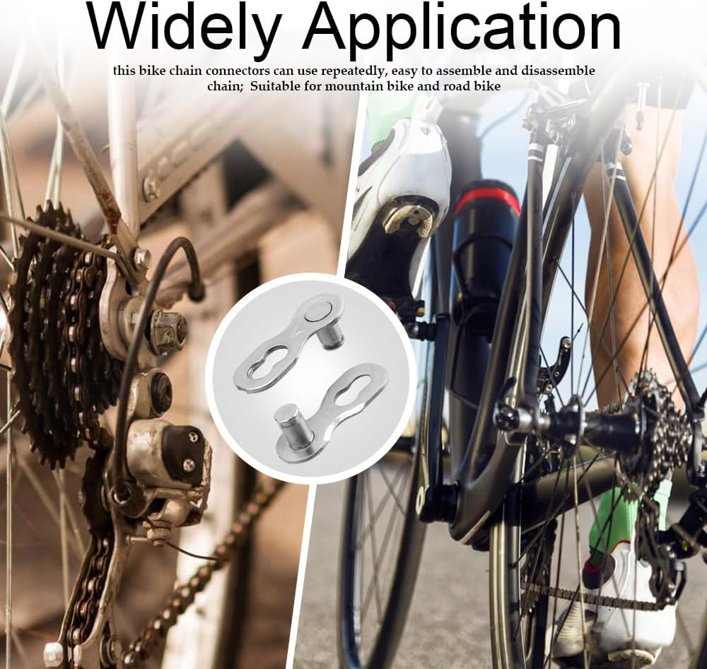 Yakamoz Bicycle Chain Repair Tool Set, 10Pairs Quick Reusable Bike Chain Master Link 6/7/8 Speed Chain Joint Connector + Bike Chain Plier for Speed Chains Repair Tool Kit image number 2