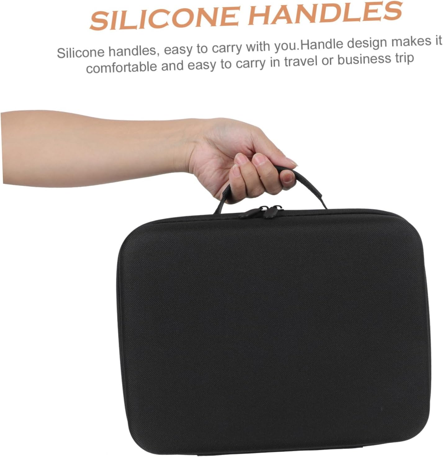 Hohopeti Portable Hair Dryer Carrier Case Storage Travel Bag for Hair Styling Tools Straightener Curler Organizer Protective Toiletry Bag image number 4