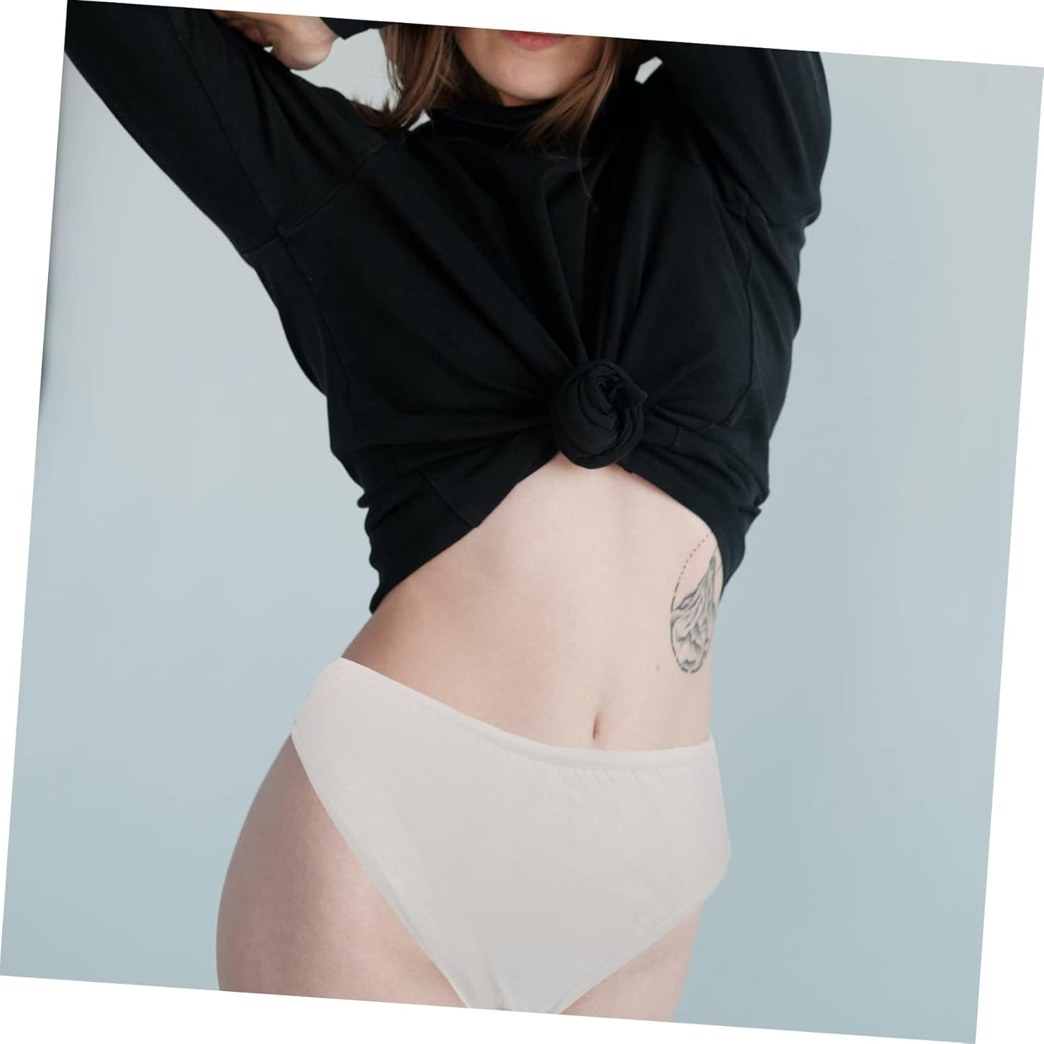 Holibanna 4Pcs Disposable Maternity Underpants White Cotton Soft Breathable Postpartum Supply Women XXL Portable Hospital Use image number 6