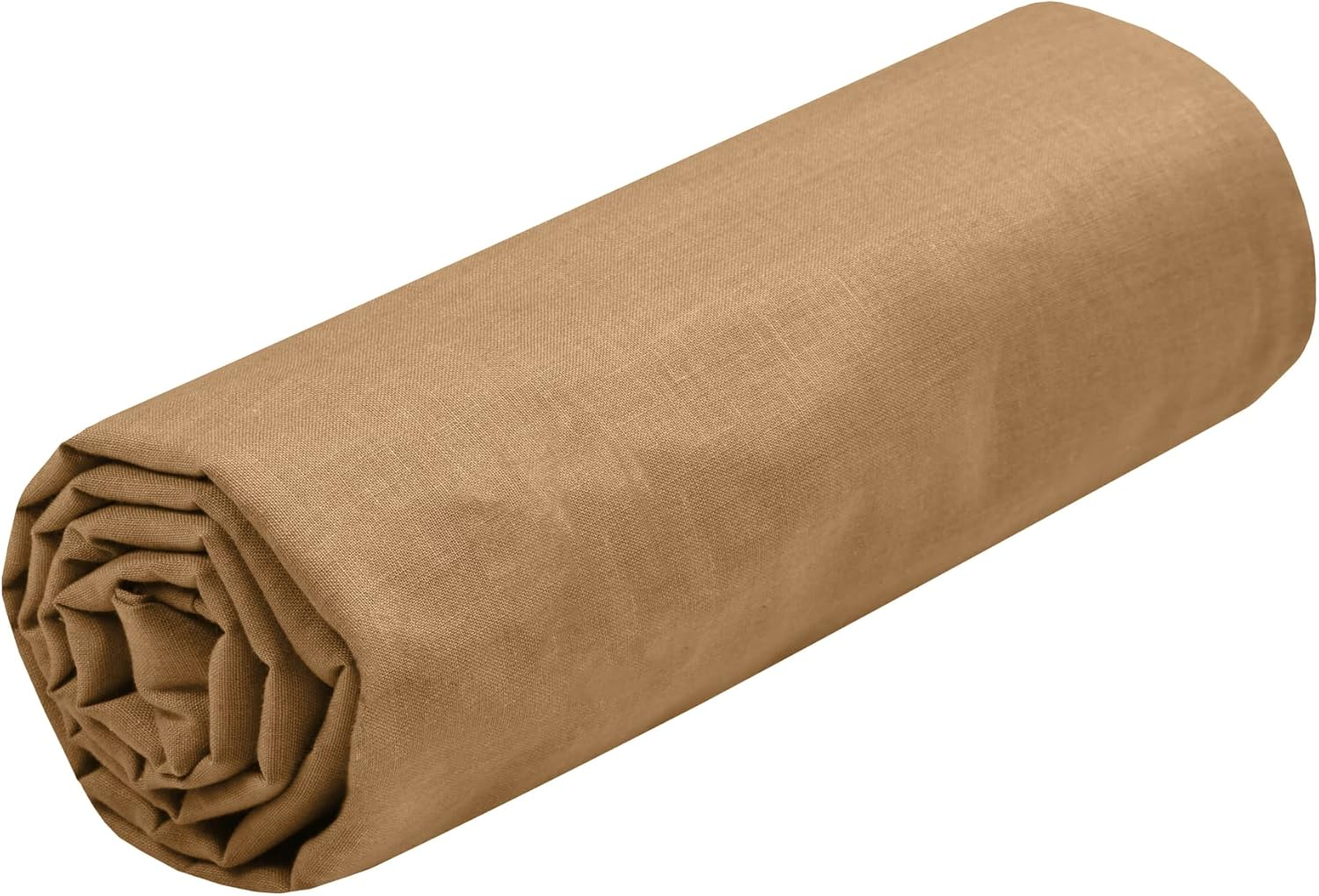 Lovely Casa - Fitted Sheet - Size 180 X 200 Cm, Large Fitted Height 30 Cm, 100% Cotton, Oeko-Tex Certified - Curry Colour - Eden Model - Home Bed Linen - Soft and Comfortable for Cuddly Nest image number 2