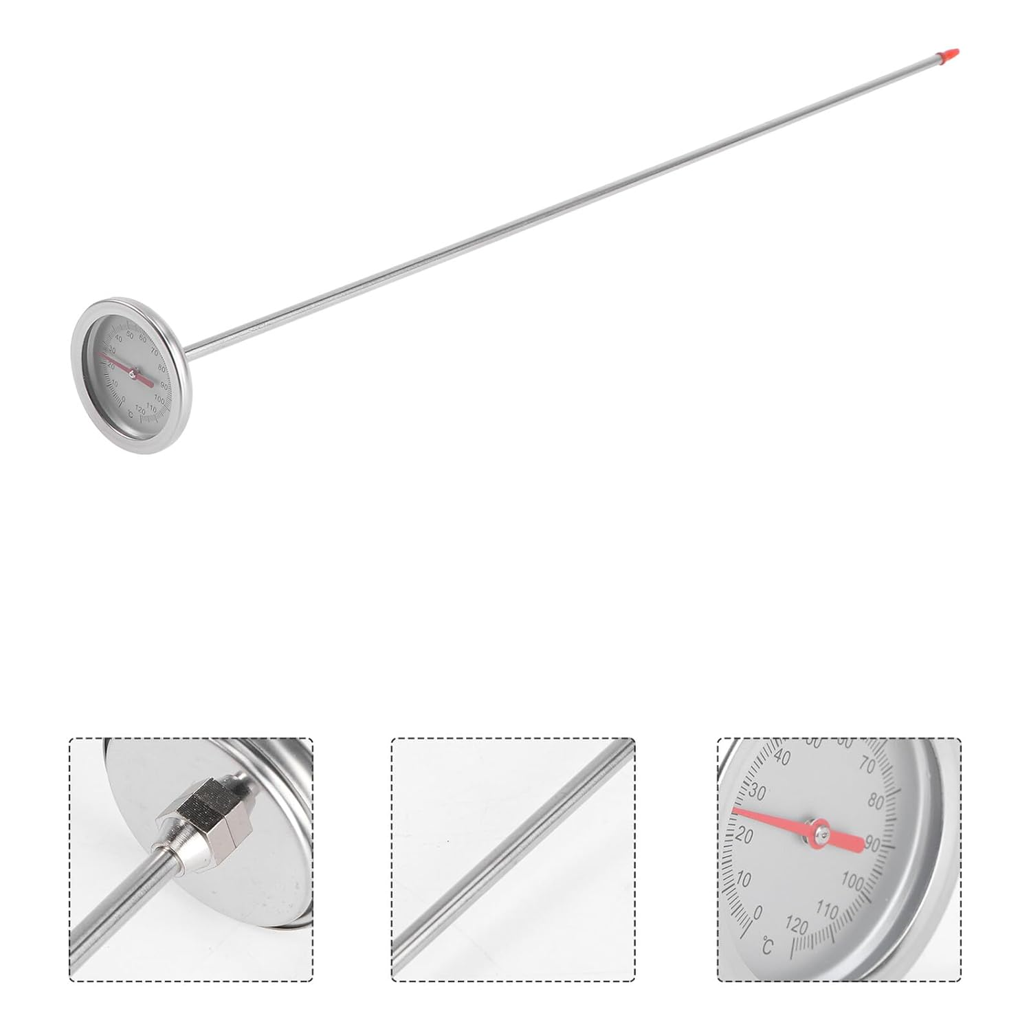 Stainless Steel Soil Thermometer with Probe for Gardening and Composting No Battery Temperature Detector Precise Measurement Tool for Planting and Soil Temperature Monitoring image number 6