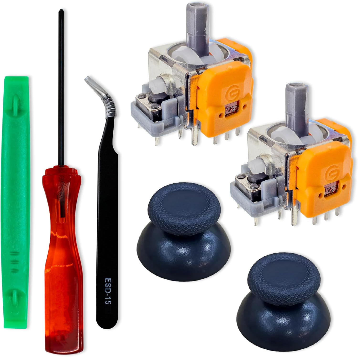 SOSS GAMING&reg; Hall Effect Joysticks UPGRADE Kit for Playstation 5 Dualsense Controllers- Fixes Stick Drift, Broken, and Loose Joysticks - 2 PACK image number 5