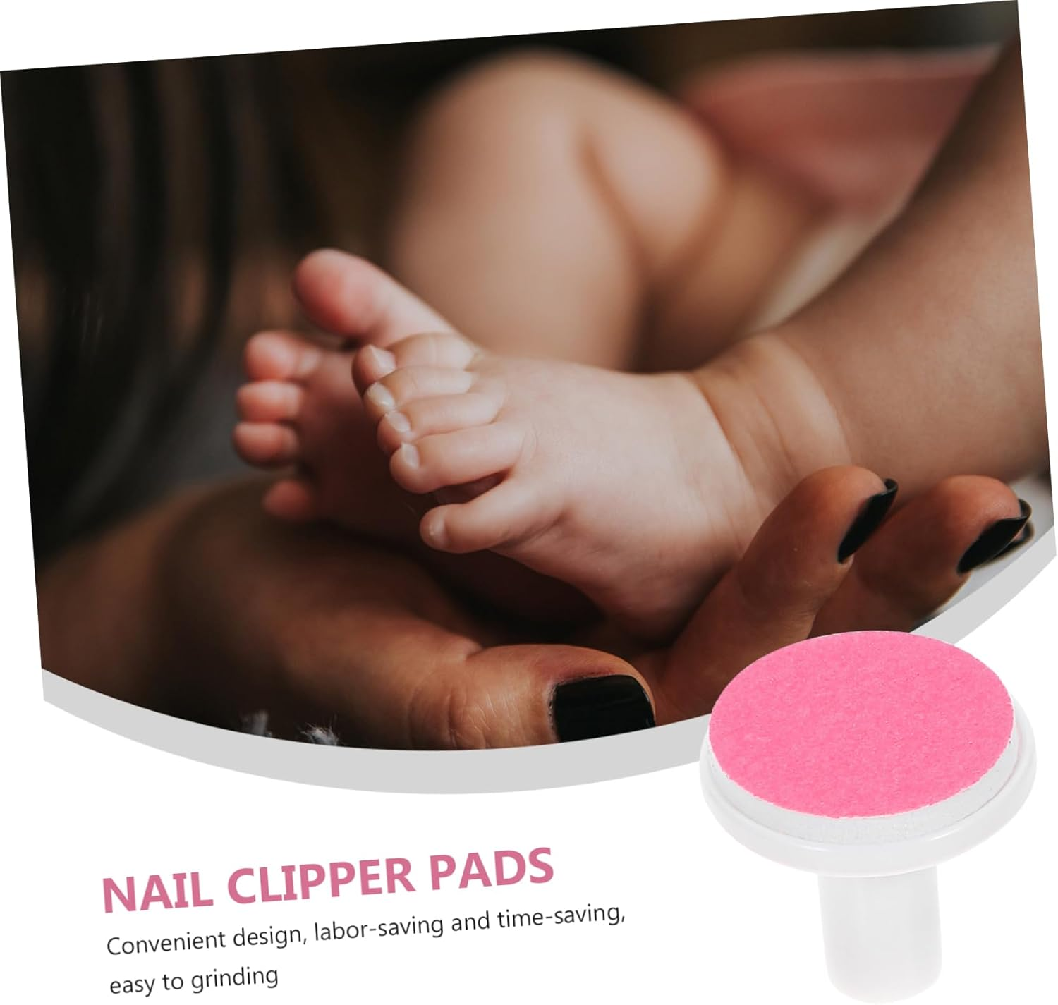 Outanaya Baby Nail Accessories 12Pcs Nail File Pads Nail Trimmer Replacement Pads Nail Grinding Tools for Infants image number 2