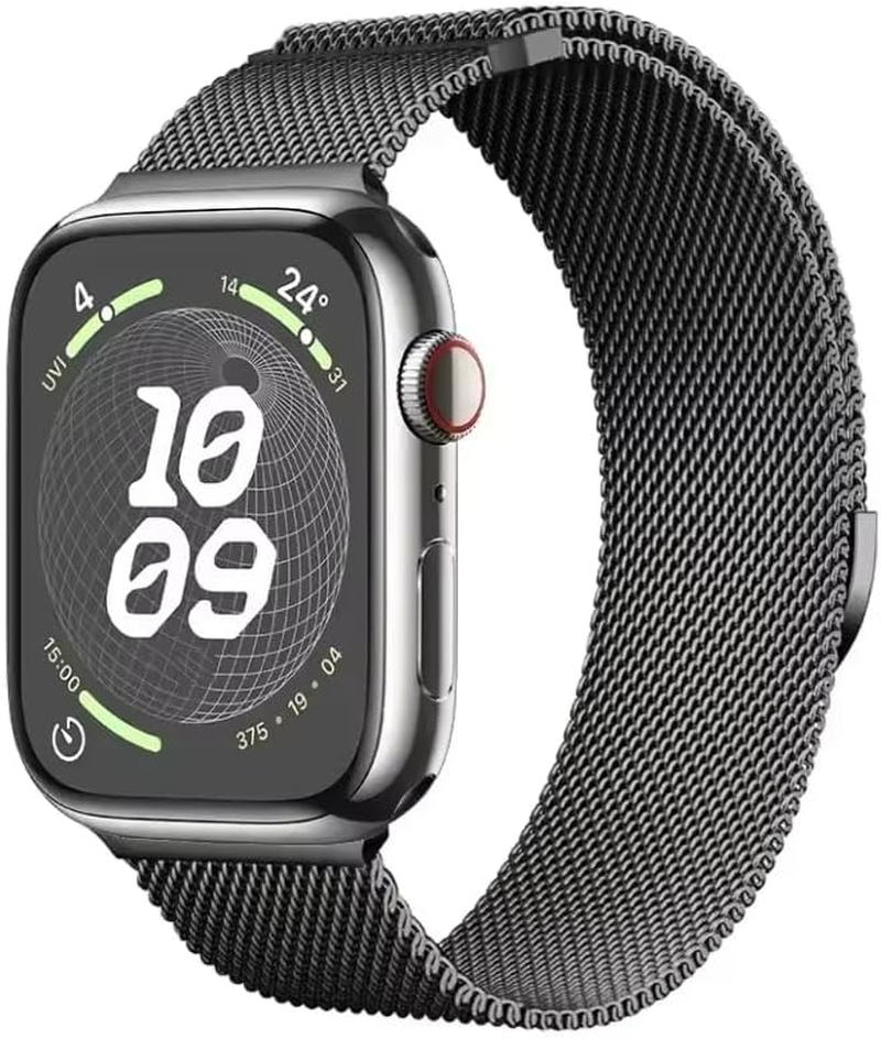 Compatible with Apple Watch 38 Mm 40 Mm 41 Mm 42 Mm 44 Mm 45 Mm 46 Mm 49 Mm Women, Stainless Steel Metal Compatible with Series 10 9 Se(Se 2) 8 7 6 5 4 3 2 1, 38/40/41Mm, Stainless Steel, No Gemstone