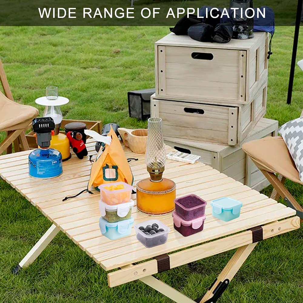 6Pcs Small Food Storage Containers with Leakproof Lids, Condiment Sauce Containers, Airtight Freezer Storage, Dishwasher and Microwave Safe, 5Oz image number 1