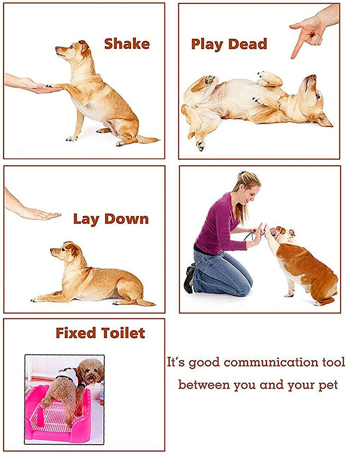 Dog Clickers with Training Whistle Kit, MH MOIHSING Trasonic Silent Dog Whistle Adjustable Frequencies, Professional Training Clicker with Lanyard for Puppies Dogs Pet Stop Barking and Recall Training