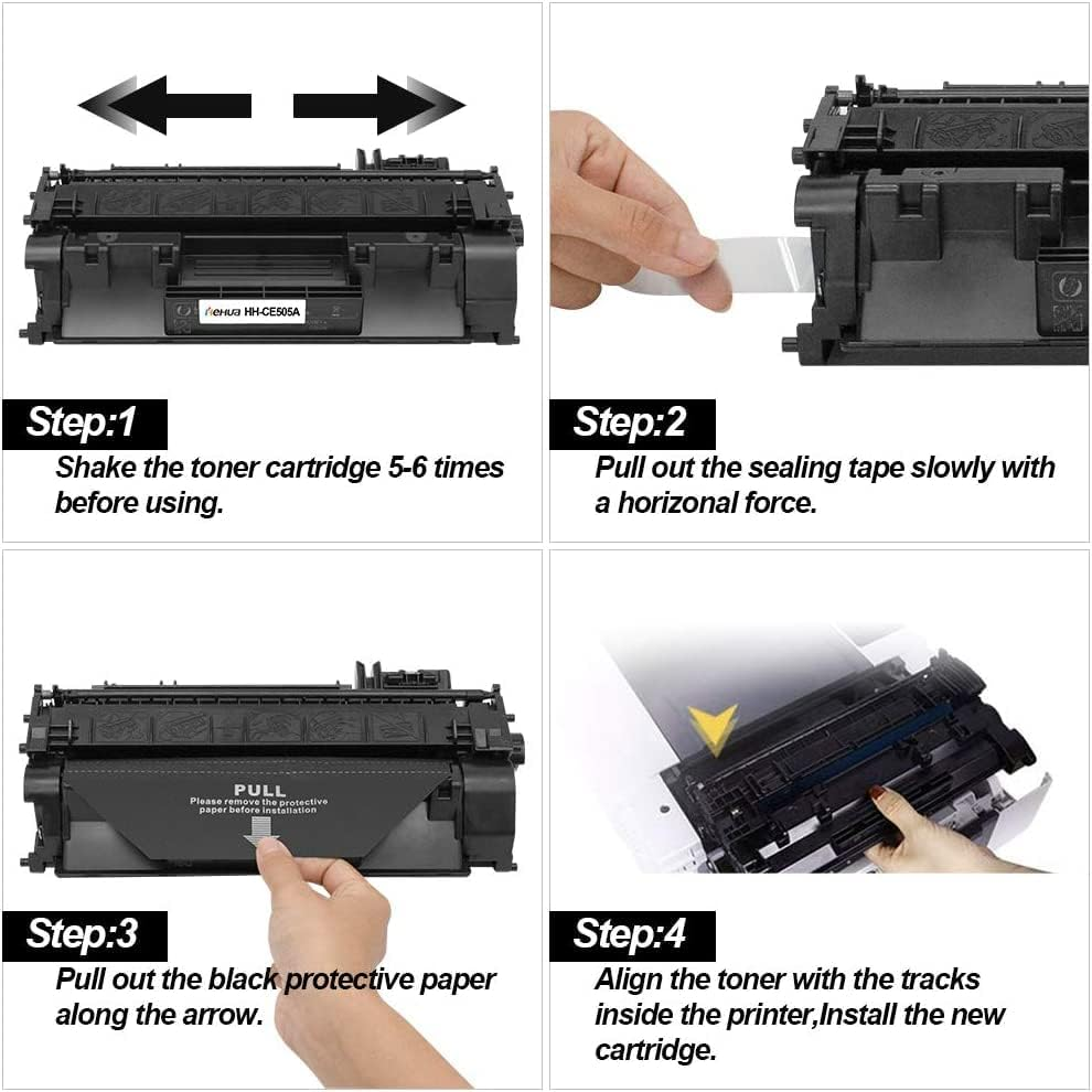 TAVICE 1X CE505A Black Toner Cartridge for HP 05A Laserjet P2035,P2035N,P2055 image number 2