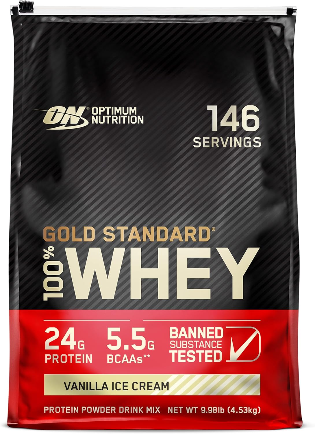 Optimum Nutrition Gold Standard 100% Whey Protein Powder, Vanilla Ice Cream, 10 Pound image number 6
