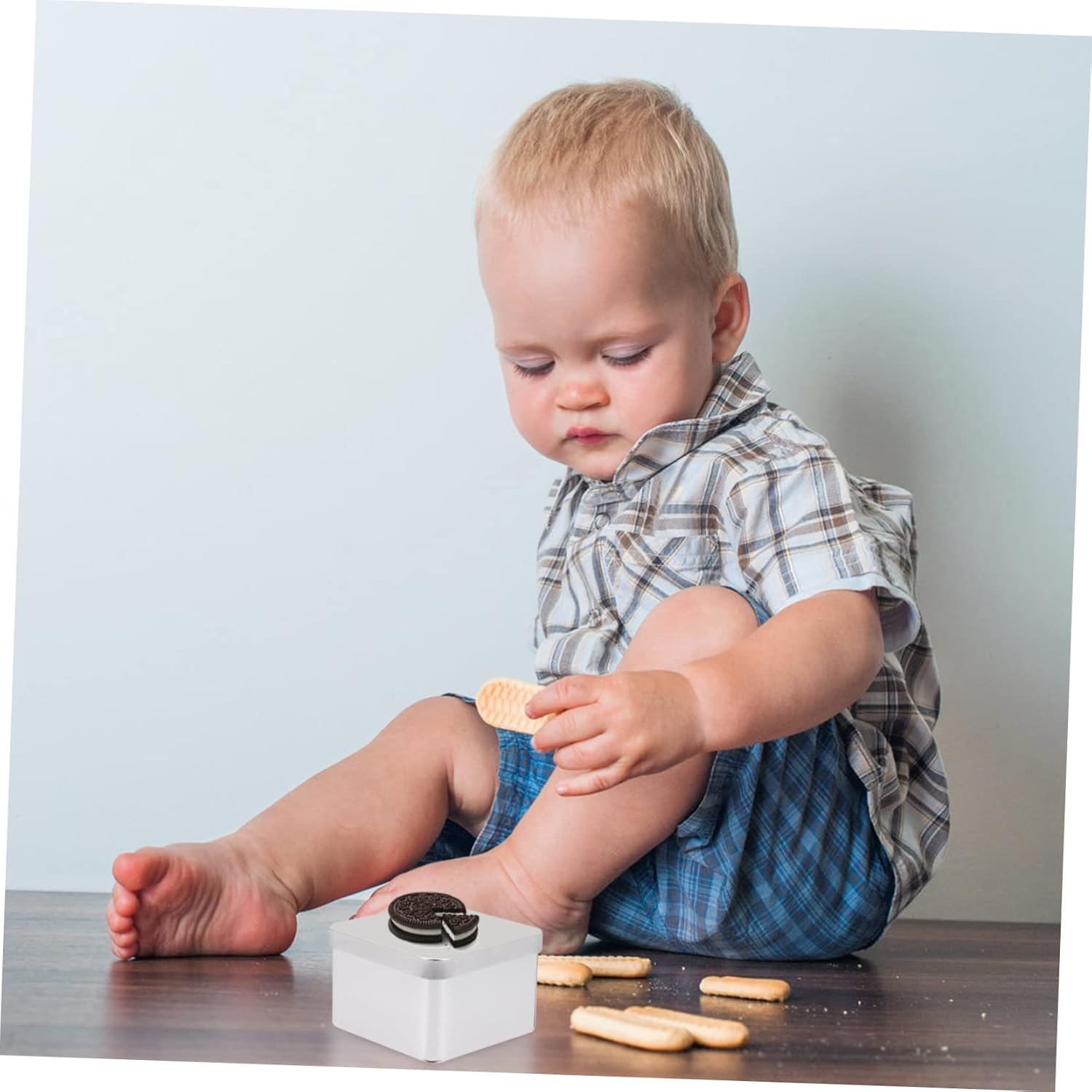 COLLBATH 5Pcs Tinplate Tea Can Food Storage Container Airtight Tea Jar for Home Office image number 2