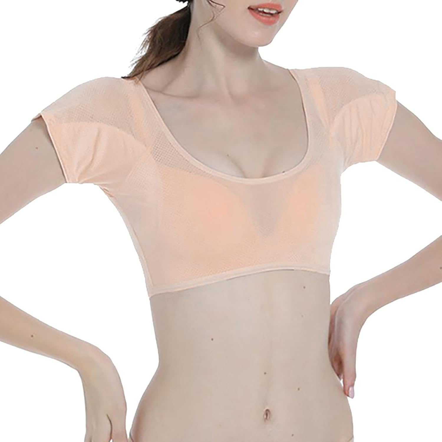 And Top Women'S Solid Milk Silk Underarm Sweat Proof Breathable Super Sweat Absorbent Pad Sweat Proof V Neck Vest Camisole for Women