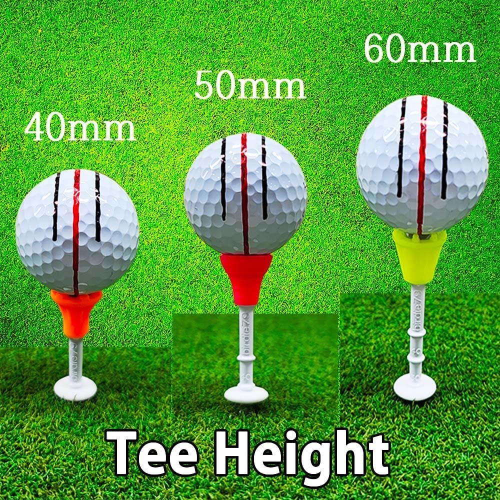Upgraded Premium Big Head (Silicone) Golf Tees 3-1/4 - Adjustable Height - Consistent Easy Tee up - Tee off Durable - Golf Tee Hanger - 1 Pack image number 5
