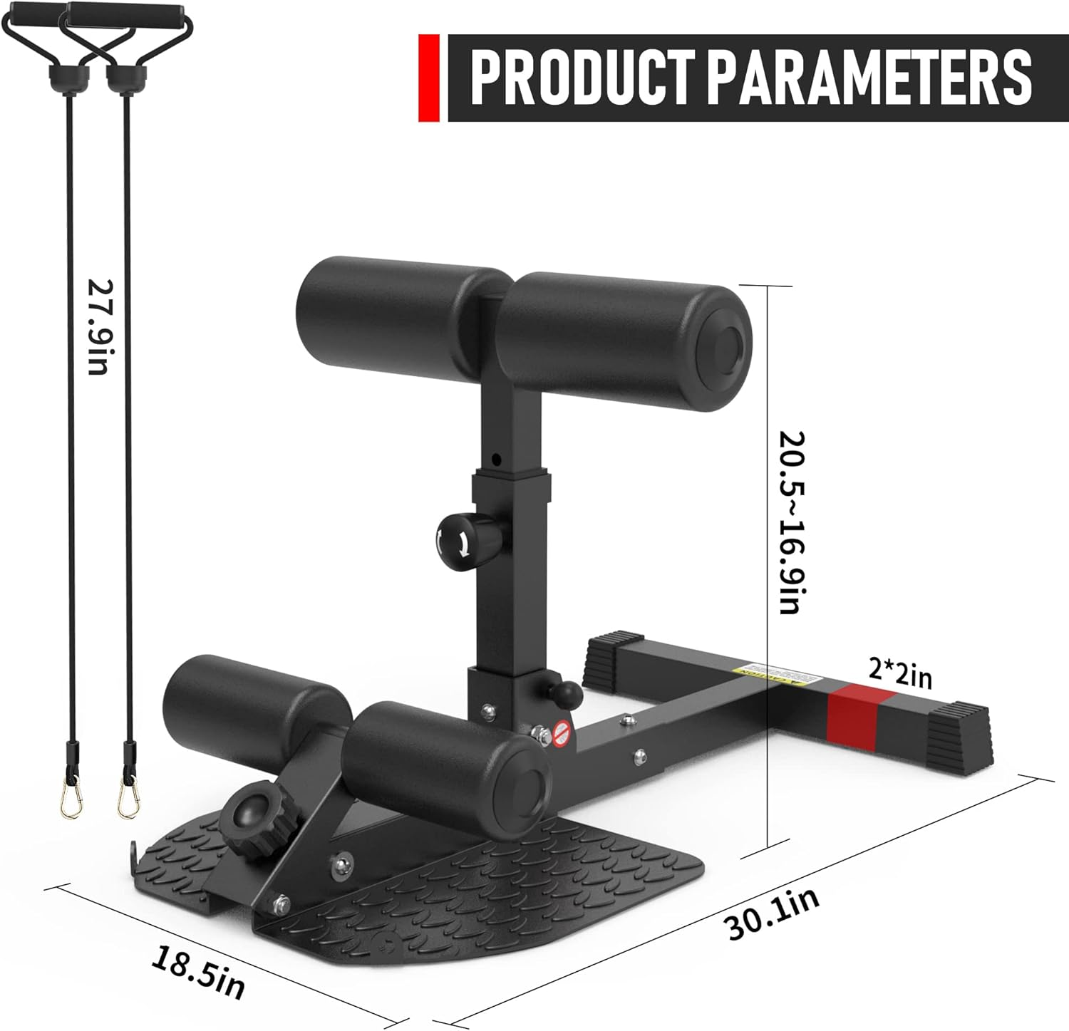 Leikefitness Deep Sissy Squat Bench Core Workout Multifunctional Leg Exercise Machine for Home Gym image number 5